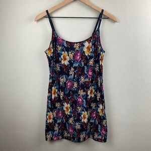 Free People Floral Dress - Navy, Purple, Yellow
